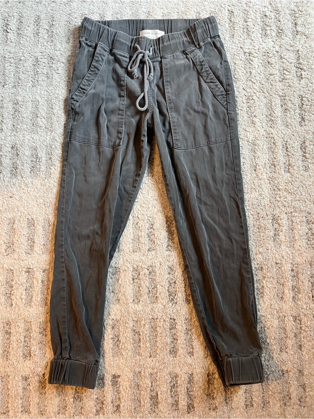 Anthropologie cloth & stone Charcoal Drawstring Jogger Pants